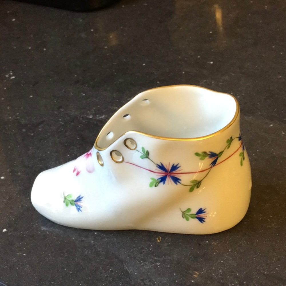 Herend Porcelain Baby Bootie